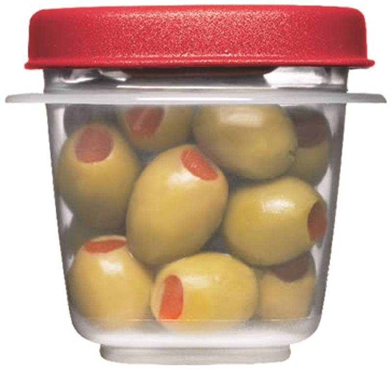 Picture of Rubbermaid 2883643 Square Food Storage Container, 4 oz, 3 x 3 x 2.6 in., Clear