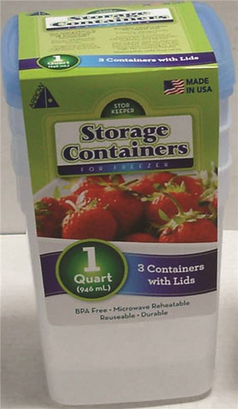 Picture of Arrow Plastics Manufacturing 519918 1 qt. Contonr Storage Keeper &#44; Pack of 3 - Case of 12