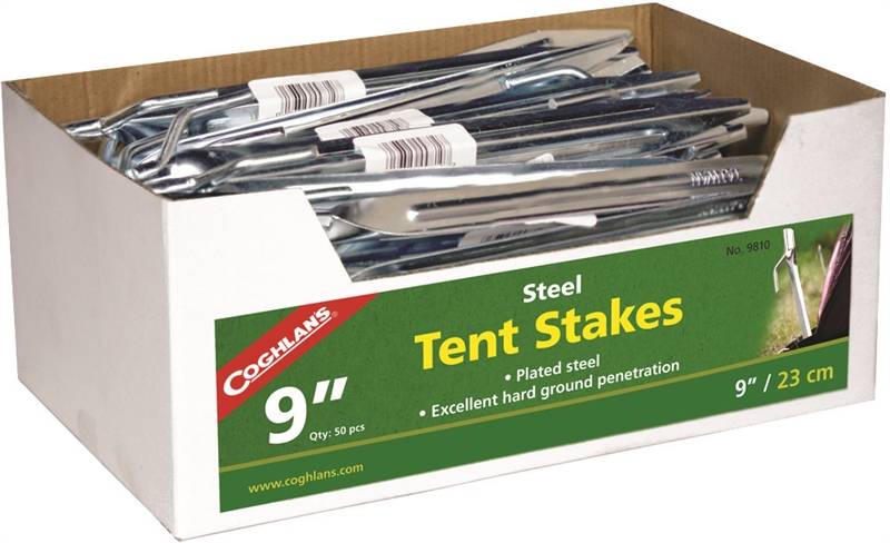 Picture of Coghlans 3628948 Plated Steel Tent Stake - 9 in. - Case of 50