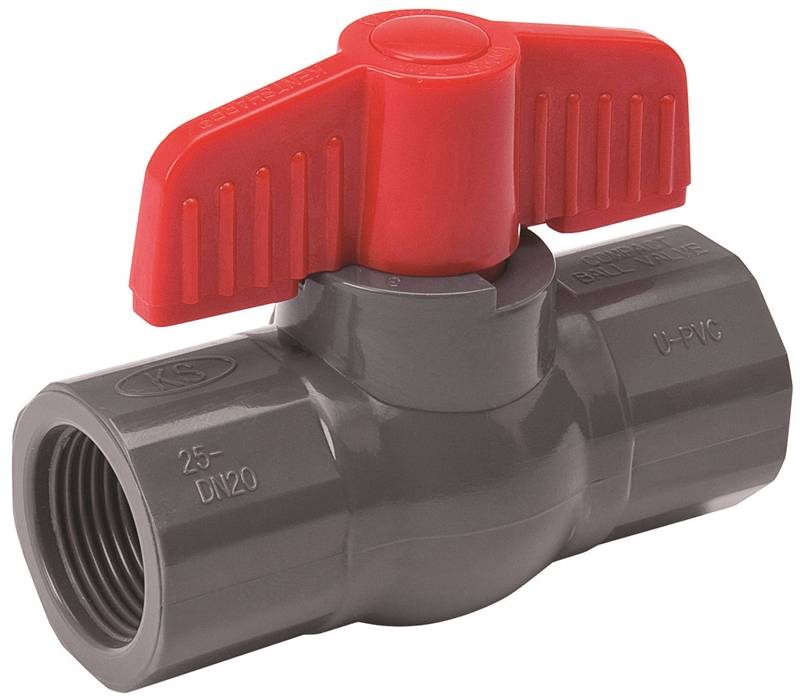 871137 Mueller ProLine Quarter Turn Ball Valve, 1 in., FPT, 150 psi, Schedule 80, PVC -  TotalTools, TO422437