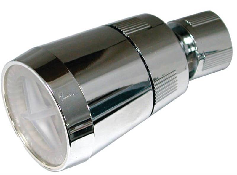 Showerhead, 1.5 gpm, 0.5 in IPS, Plastic, Chrome Plated