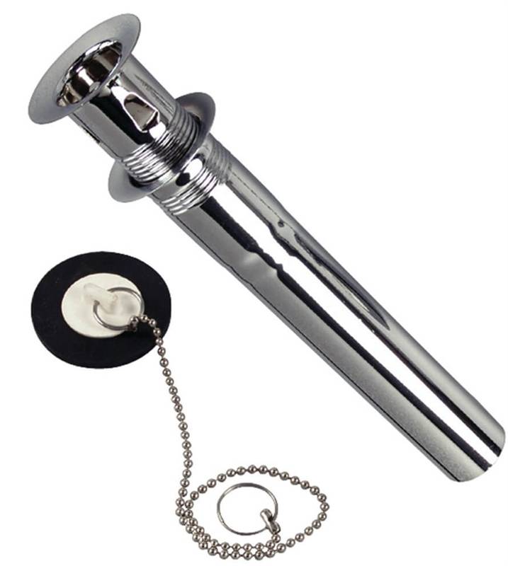 5 in. Style Basin Drain for Use with Lavatories - Chrome Plated