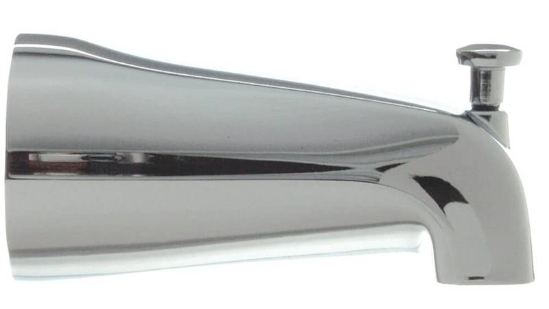 Spout 0.5 Slip with Divert Chrome Tub