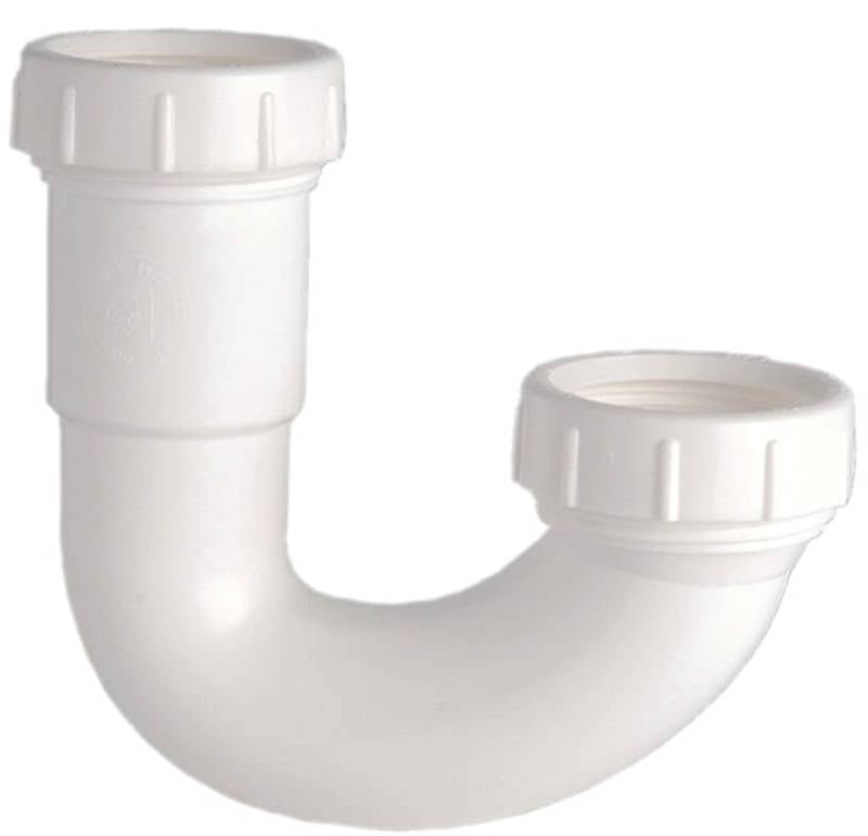 Slip-Joint J-Bend Trap, 1.5 in., Plastic for Use with Kitchen & Bathroom Sinks