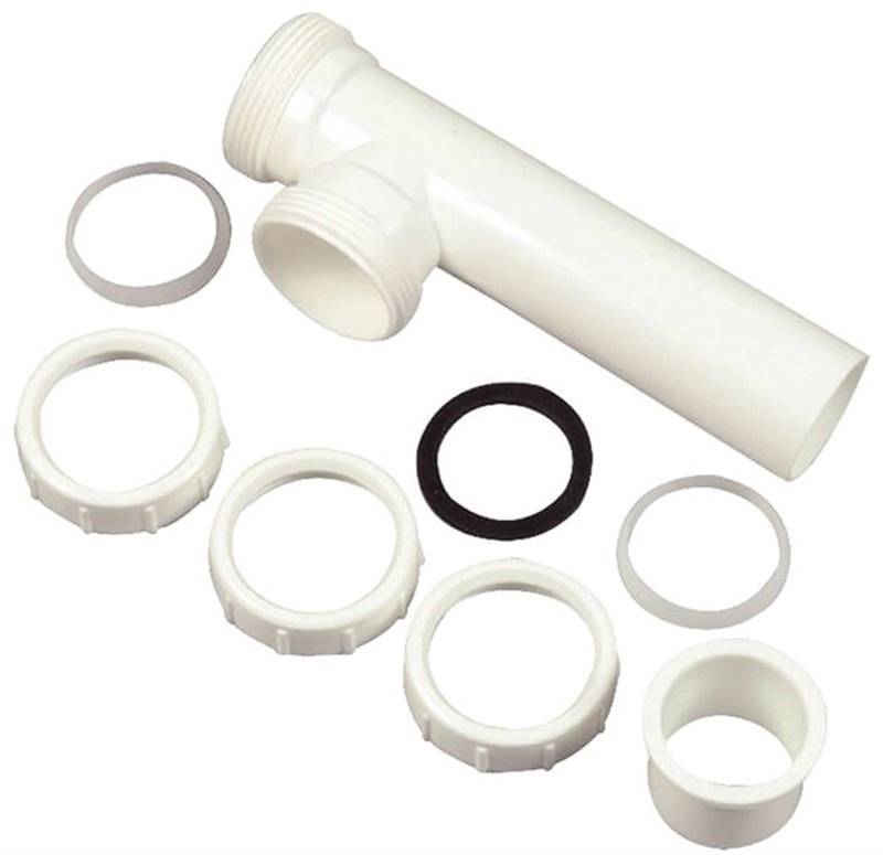Slip Joint End Outlet Tee - White - 4 in.