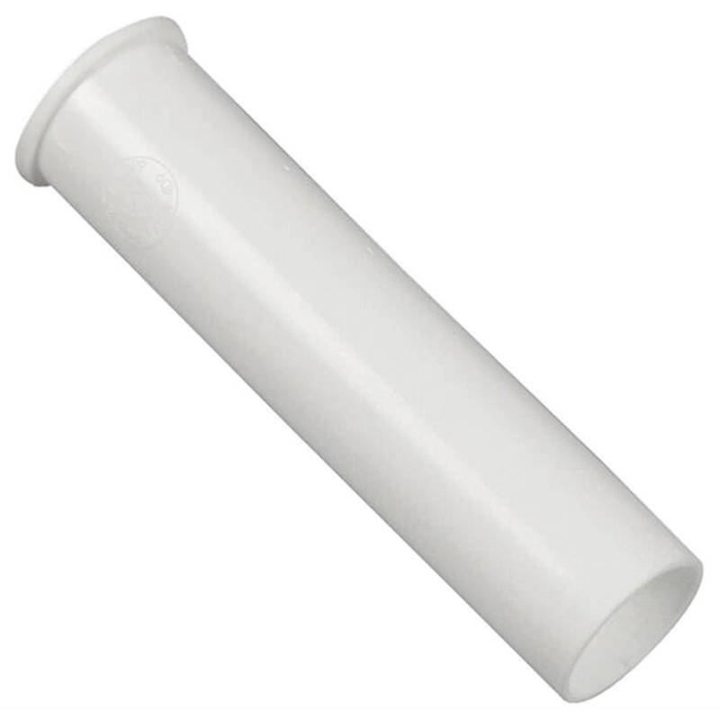 Flanged Tailpiece, 1.5 x 6 in., Plastic for Use with Direct Connect Tubes