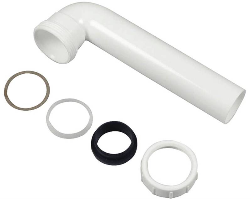 Disposal Bend 1.5 x 8 White with king