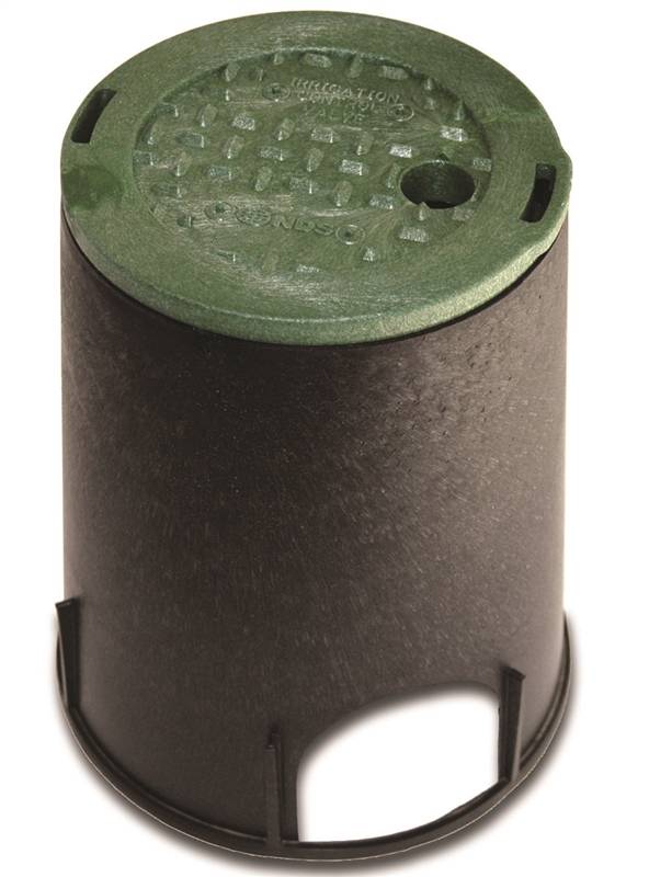 Valve Box,Round,9in.Hx8-3/8in.W,6-1/2in.