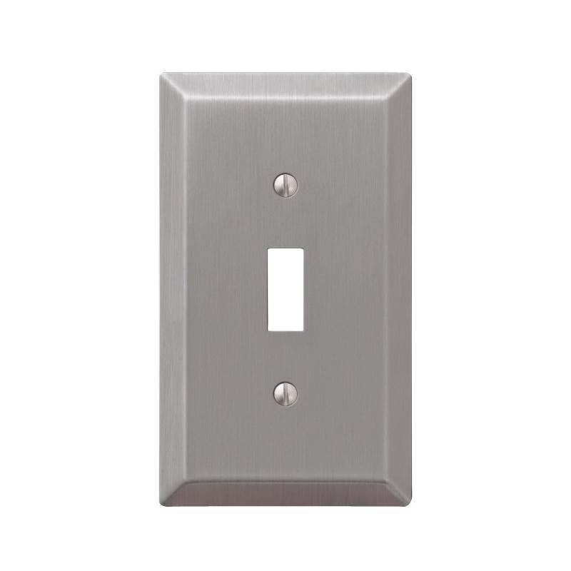 Picture of American Tack & Hardware 5538632 Century 1-Toggle Wall Plate, 1 Gang, Brushed Nickel