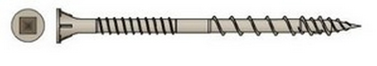 Quick Drive No. 10 Sizes X 2 1/2 in. L Tan Star Ribbed Flat Head Deck Screws 1000