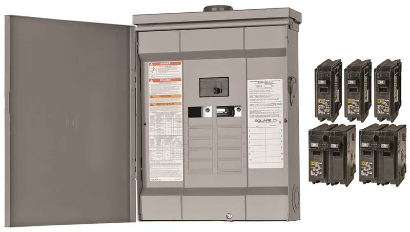 Load Center, 24 -Pole, 125 A, 12 -Space, Plug-On Neutral, NEMA 3R Enclosure
