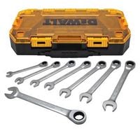 7522436 Metric Ratcheting Combination Wrench Set, 8 Piece, Metal, Full Polish -  Stanley Tools