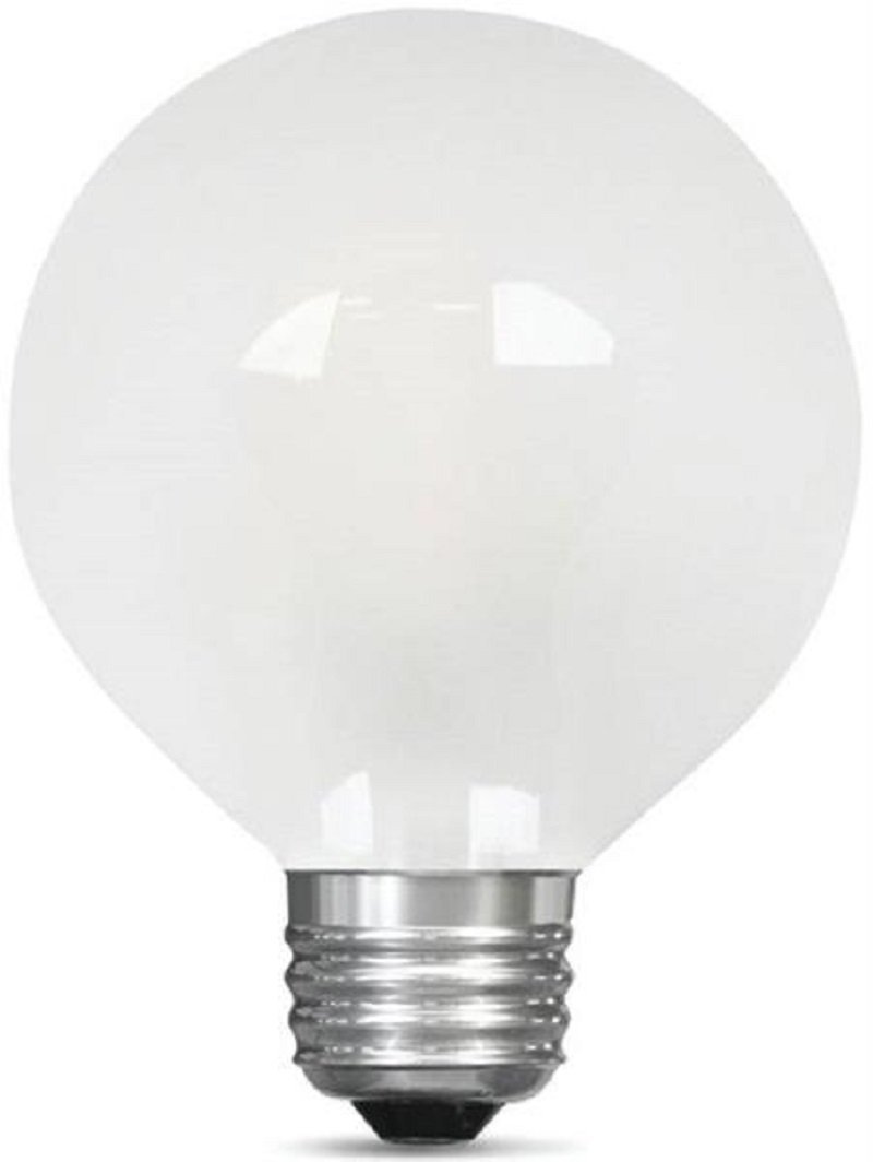 5&60 Watt Equivalent G25 Daylight Dimmable LED Light Bulb 5000 K, Frost -  HappyLight, HA26857