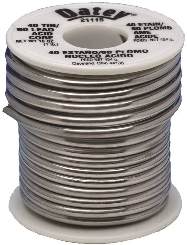 Solder Acid Core, 40 Percent Tin&60 Percent Lead
