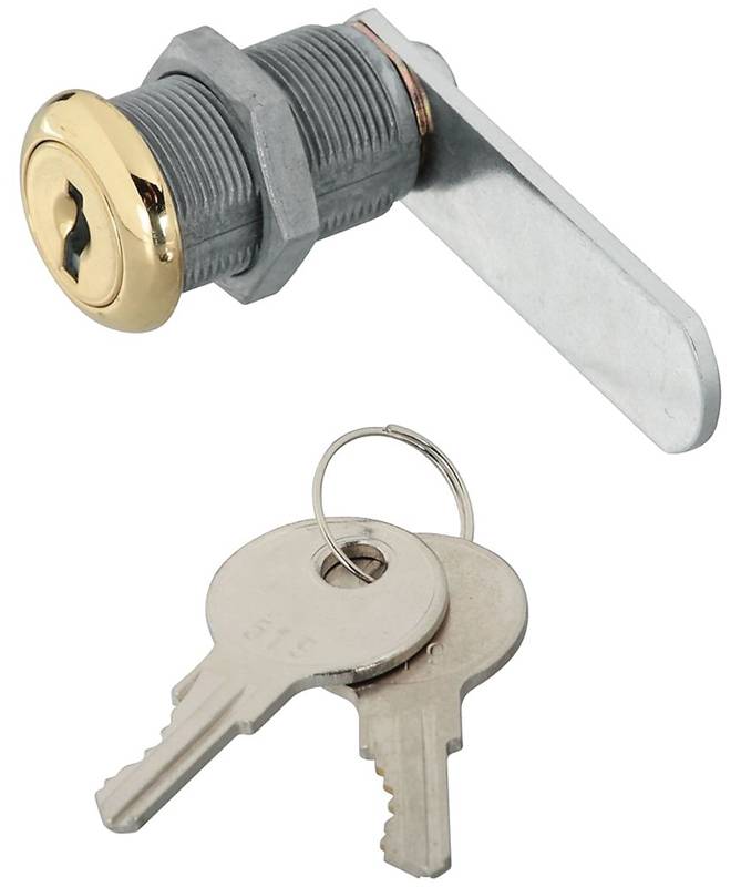 0.75 in. Door & Drawer Utility Lock - Steel, Brass