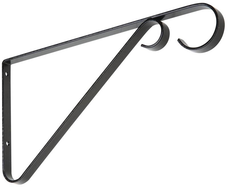 9 in. Hanging Plant Brackets N274-563, Black