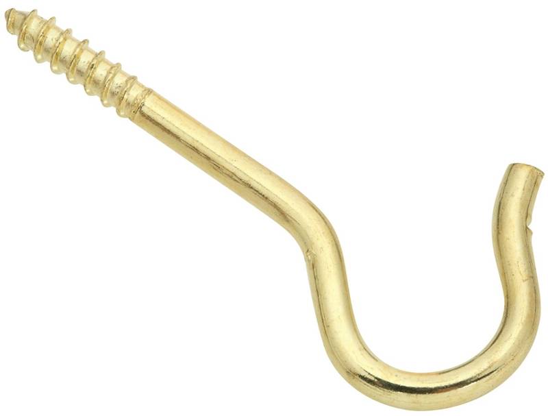 2.5 in. Ceiling Hook Plant Hardware Accessories N274-936, Brass