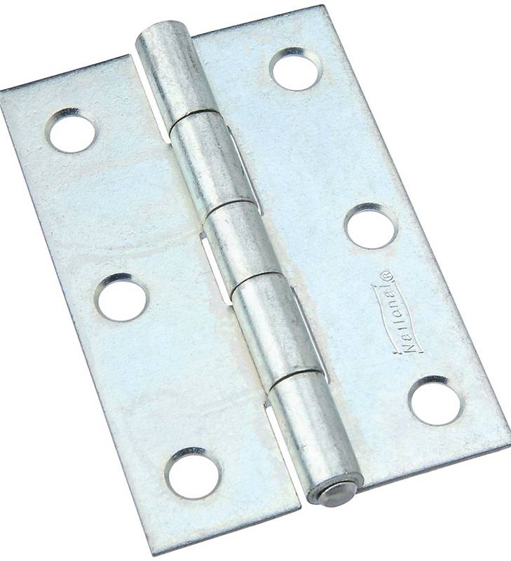 3 in. Plated Non-Removable Pin Hinge, Zinc