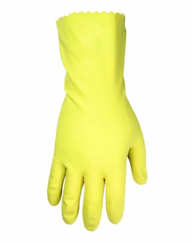 Picture of Dewalt 4144937 Household Yellow Latex Gloves&#44; Large