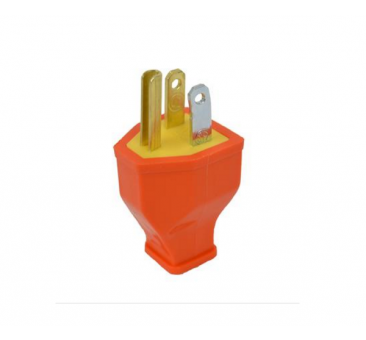 Picture of Cooper Industries 3973104 3 Wire Grounded Cord Plug, Orange