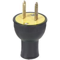 Picture of Cooper Industries 4544888 2-Wire Round Thermoplastic Plug, Black