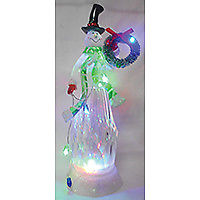758995 14.75 in. Snowman & Wreath D cor