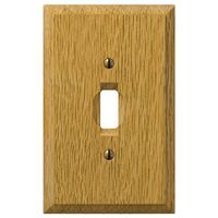 Picture of American Tack & Hardware 4170353 1-Switch Oak Outlet Wall Plate&#44; Brown
