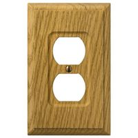 Picture of American Tack & Hardware 4170361 1-Duplex Oak Outlet Wall Plate&#44; Brown