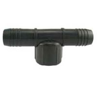 0278085 0.75 in. Boshart Combination Hose Tee, Black - Polyethylene