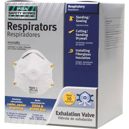 Picture of Safety Works 7217995 Harmful Dust N95 Respirator with Valve - Pack of 10