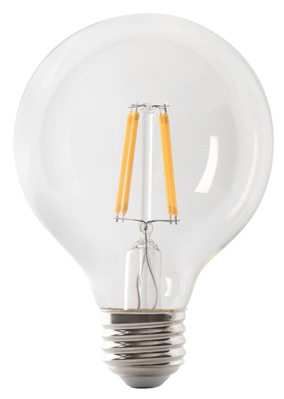 60W G25 Dimmable LED Bulb, White - 5K
