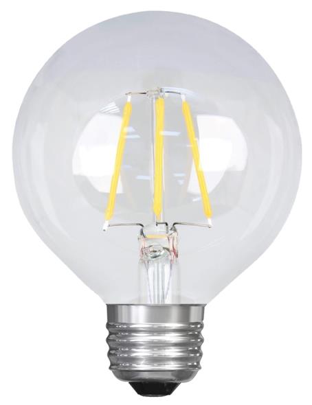 7222680 25W G25 Dimmable LED Bulb, Clear - 27K