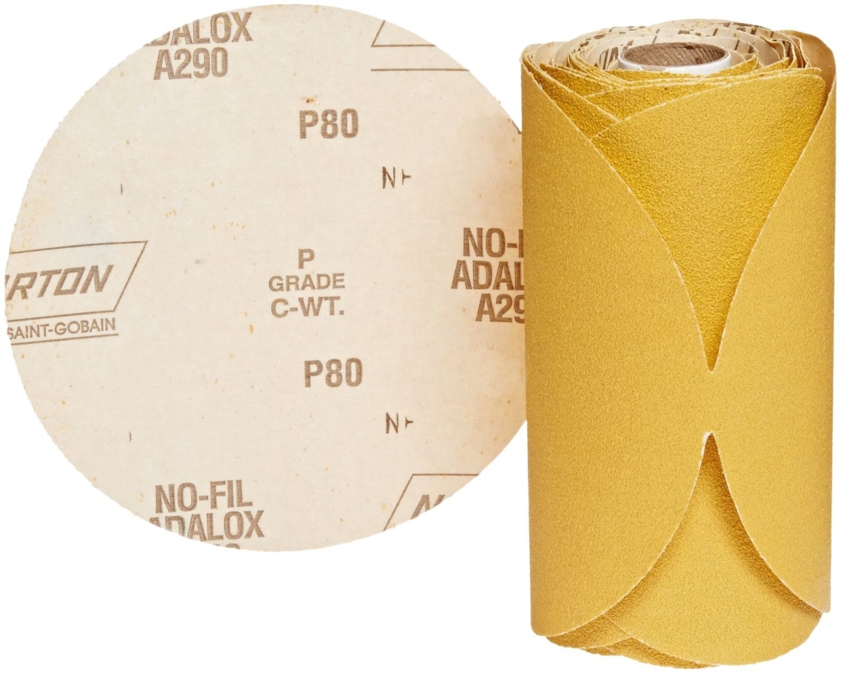 6 in. 80 Grit  Hook & Loop Abrasive Back Sanding Disc