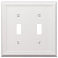 Picture of American Tack & Hardware 7231723 2 Gang Toggle Chelsea Steel Wallplate - White