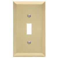 Picture of American Tack & Hardware 5231683 1 Gang Toggle Century Steel Wallplate - Satin Brass