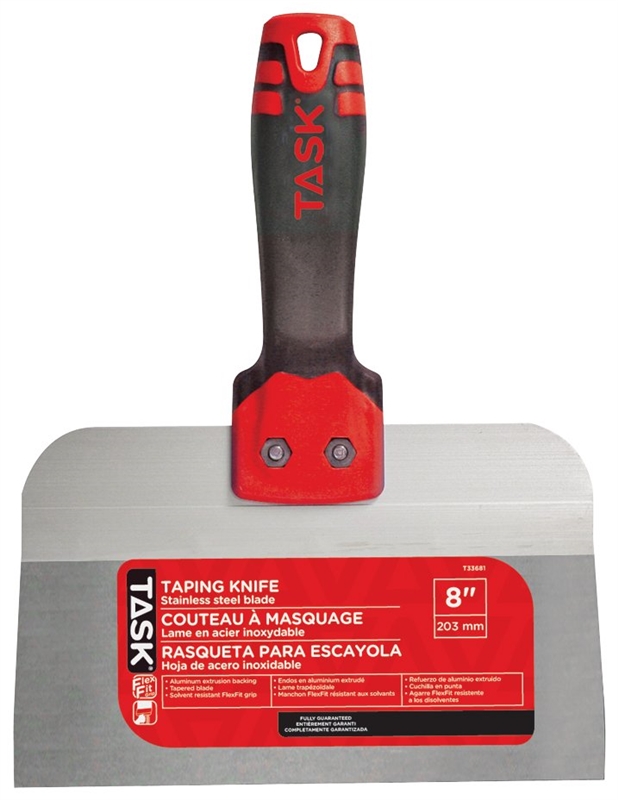 8 in. Stainless Steel Taping Knife with Solvent-Resistant FlexFit Grip