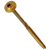 Deck Screw, 3/8 in x 4 in, Climatek, Flange Round Head, Torx Drive, 50 PK