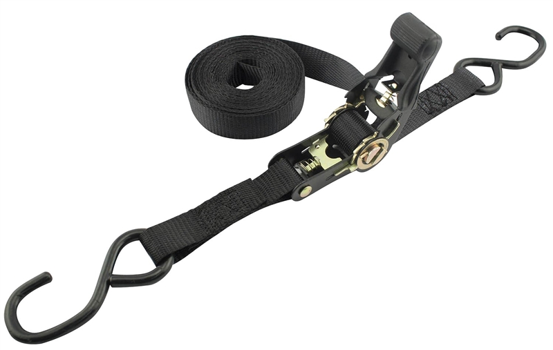 Picture of Erickson B Manufacturing 2527521 1 in. x 15 ft. S-Hook Ratchet Strap - Black