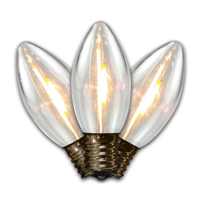 C9 LED Christmas Bulbs - Warm White - 3 Inches - Pack of 25 - Energy Efficient