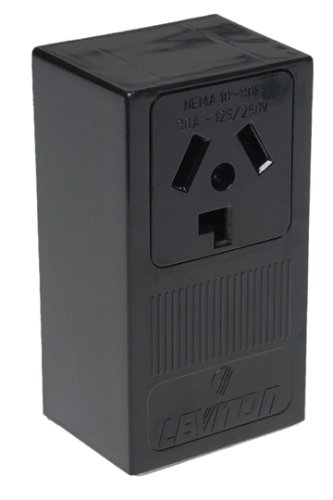 Leviton  10-30R Dryer Receptacle Oulet, Black - 30A