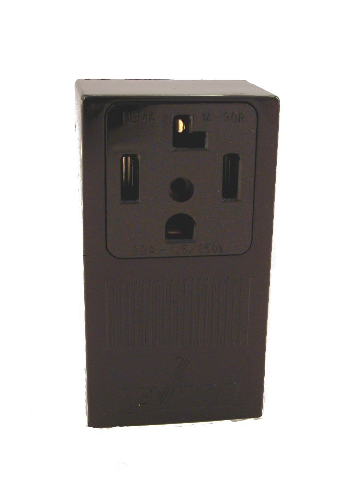 10-30R Surface Receptacle Oulet, Black - 30A