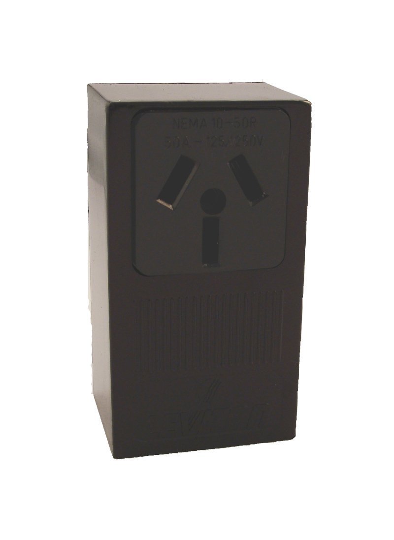 Leviton  10-50R Dryer Receptacle Oulet, Black - 50A