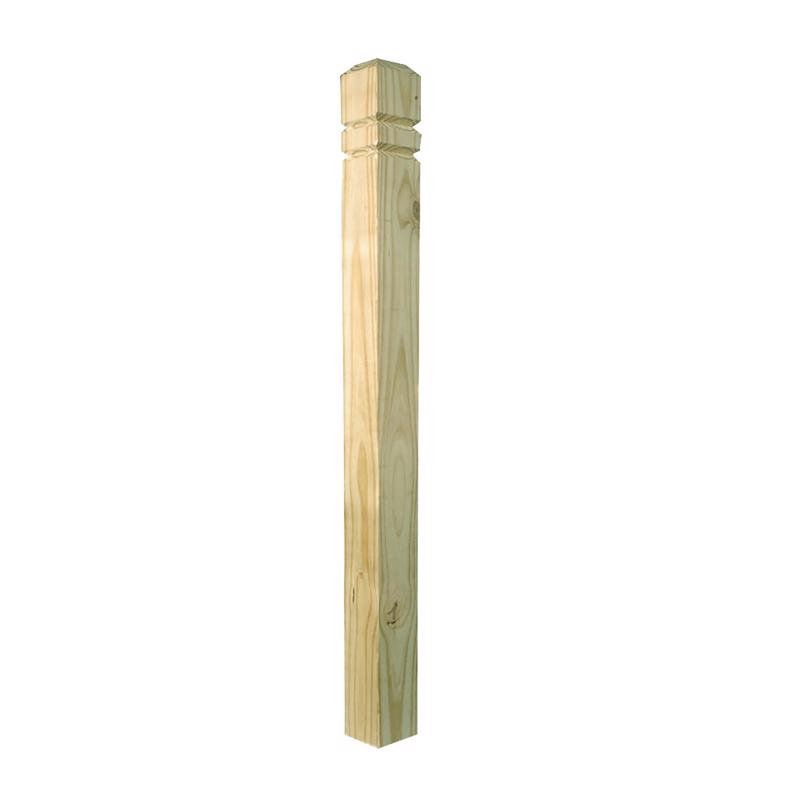 4 x 4 x 54 in. Double V-Groove Newel Post