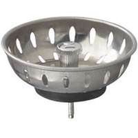 PlumbPak Replacement Sink Basket Strainer with Fixed Post & Stopper, Stainless Steel