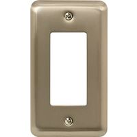 American Tack & Hardware 0350181 AmerTac Decorative Round Corner Wall Plate, 1 Gang - 5 x 2.75 x 0.25 in. - Pewter