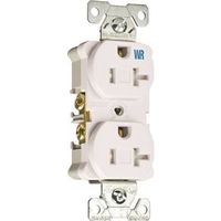 Picture of Cooper Wiring 0366179 Cooper Tamper Resistant Weatherproof Duplex Receptacle, 125V - 20 A, 2 Pole - White