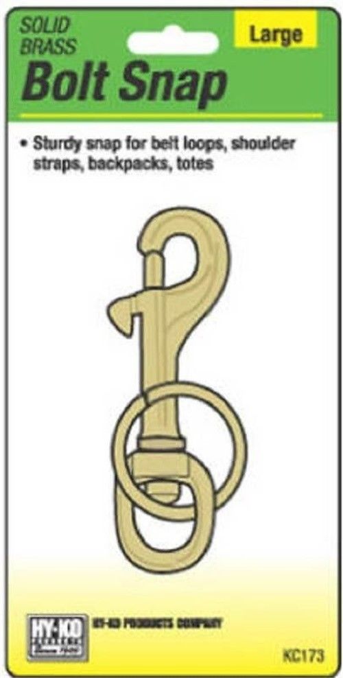 Hy-Ko Products 494062 Solid Bolt Snap Split Ring, Brass
