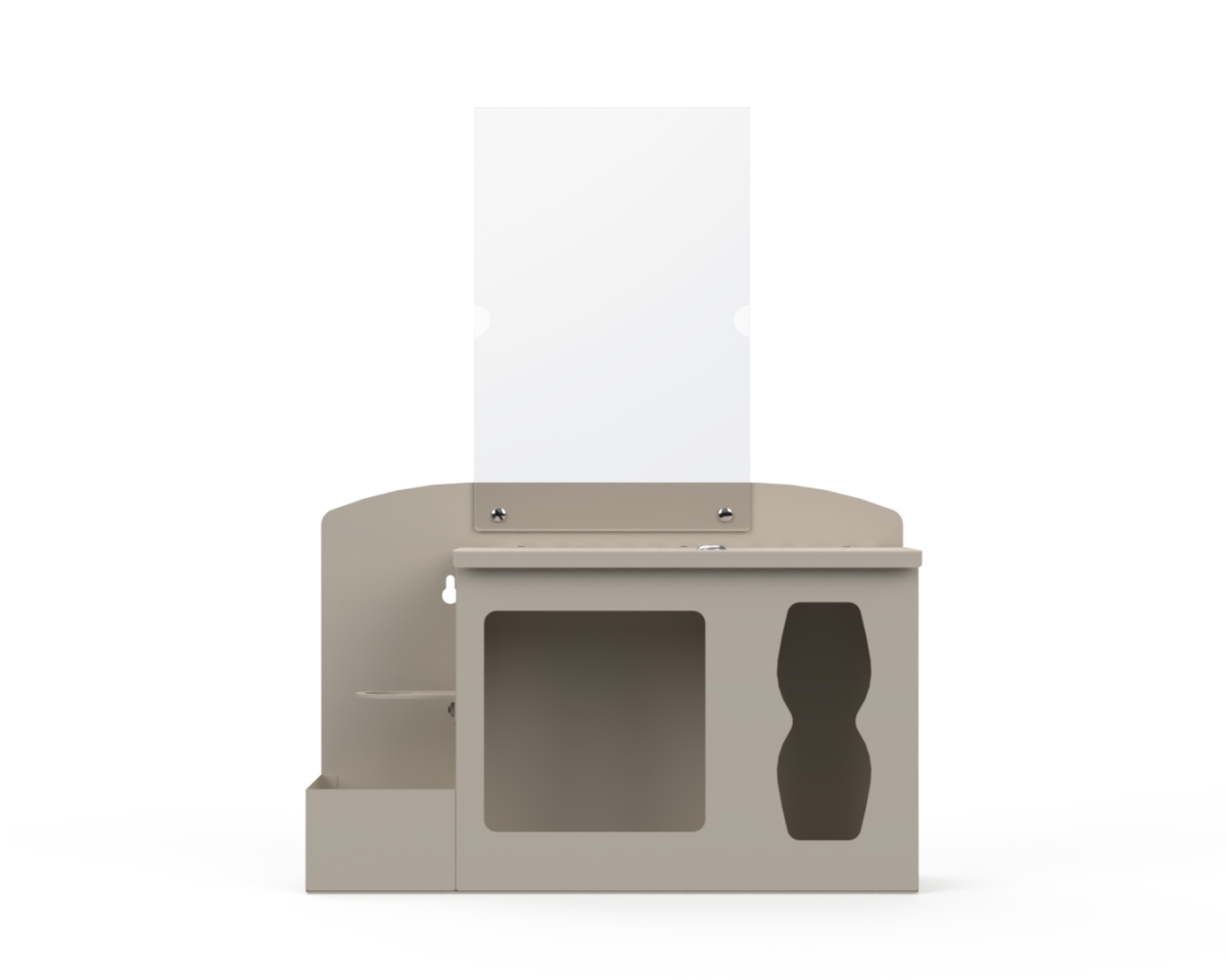 HS10L04BG Steel Hygiene Station Gel Bottle Locking, Beige