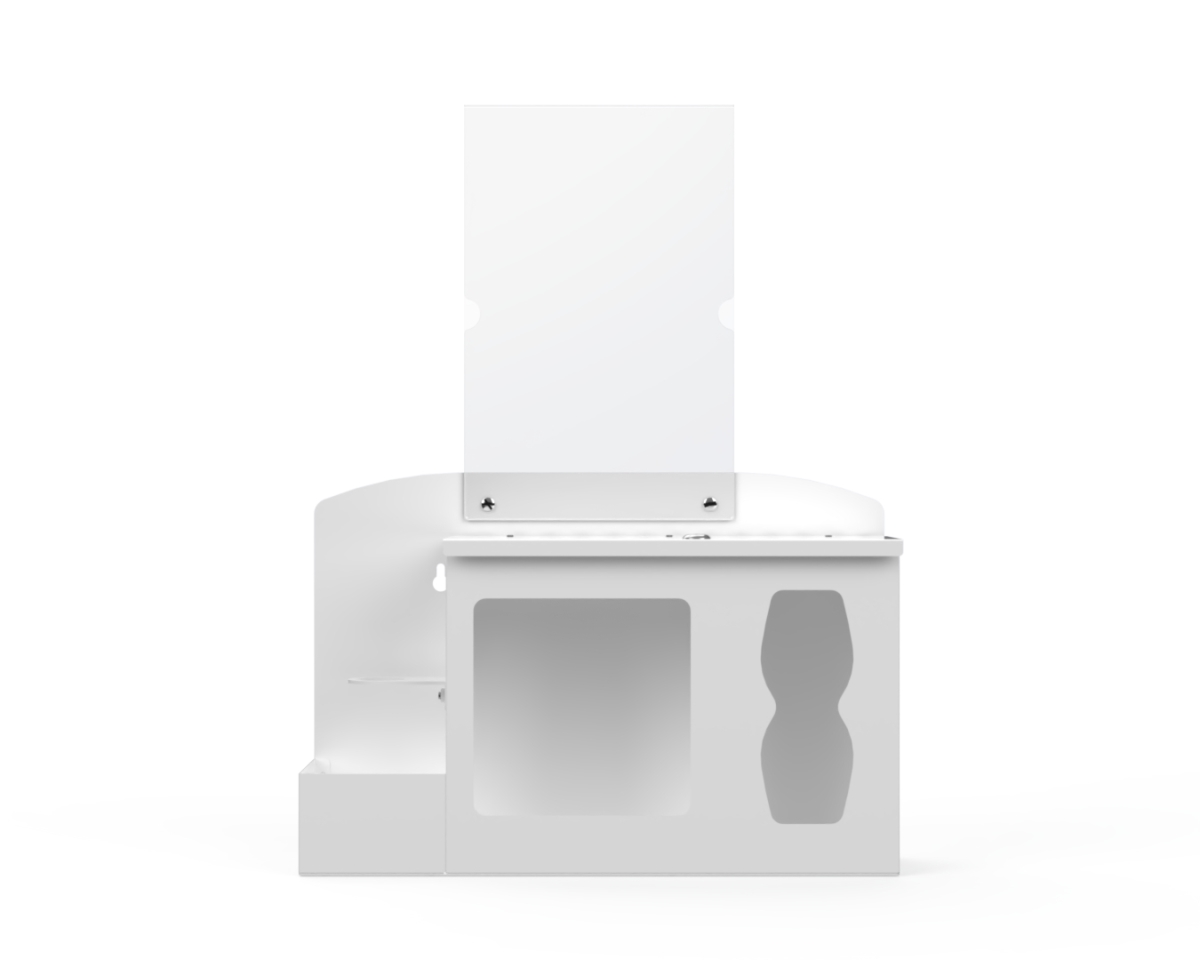HS10L04WH Steel Hygiene Station Gel Bottle Locking, White