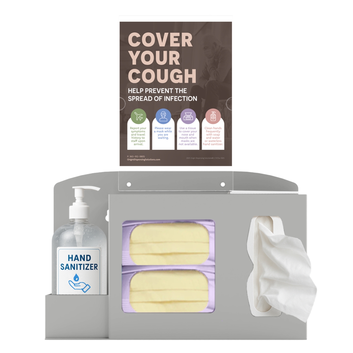 HS10S02BG ABS Hygiene Station Bundle Gel Bottle, Beige